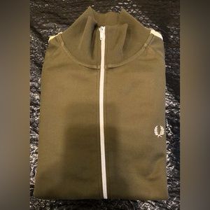 Fred Perry Track Jacket in Olive Green